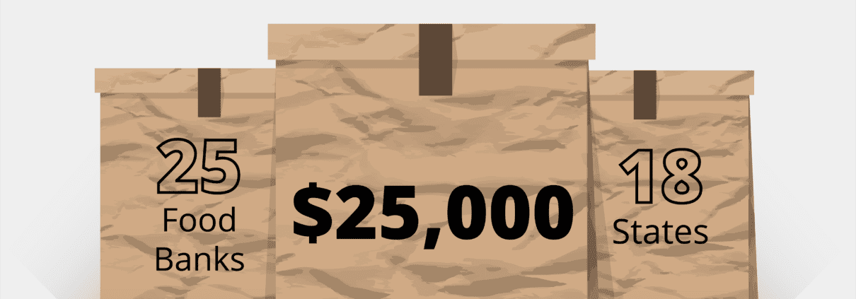 Food Bank States $25,000 Infographic