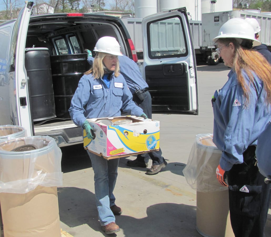 Earth Day Unloading Van