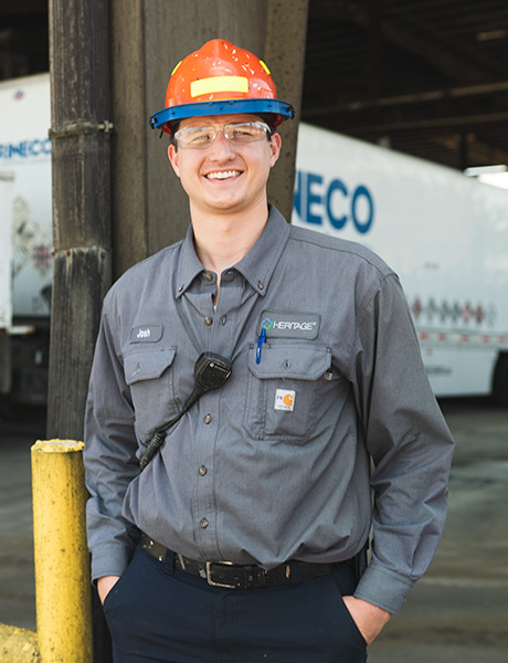 employee casually smiling safety