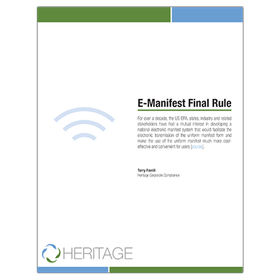 E-Manifest Final Rule Paper
