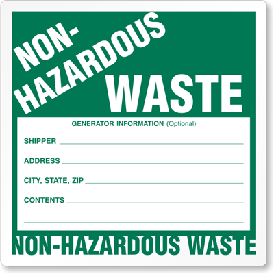 Non-Hazardous Waste Sign